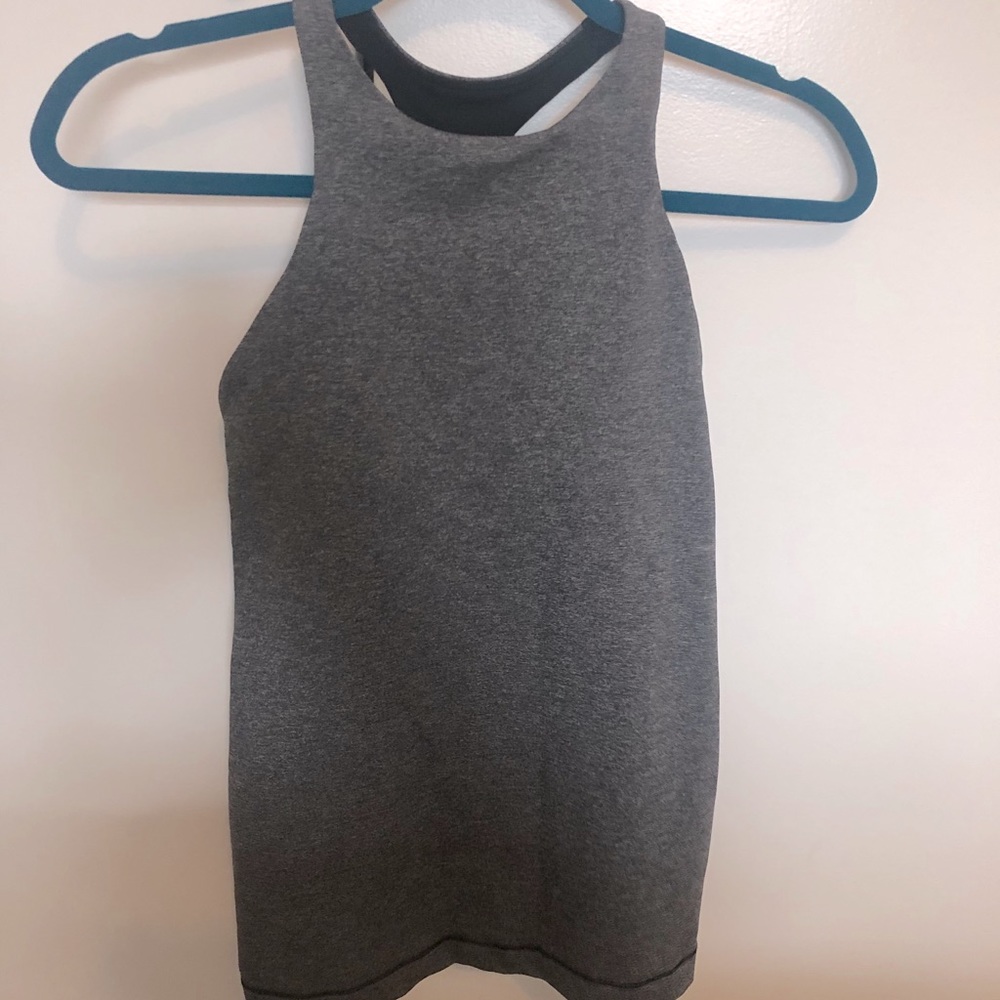 Grey Lululemon racerback yoga top size 4